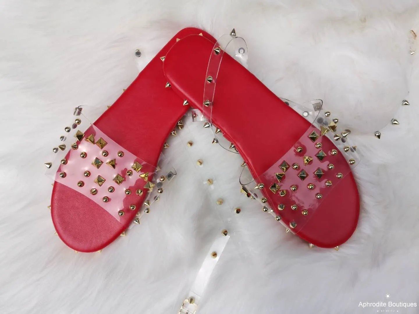 rivet fashion slippers