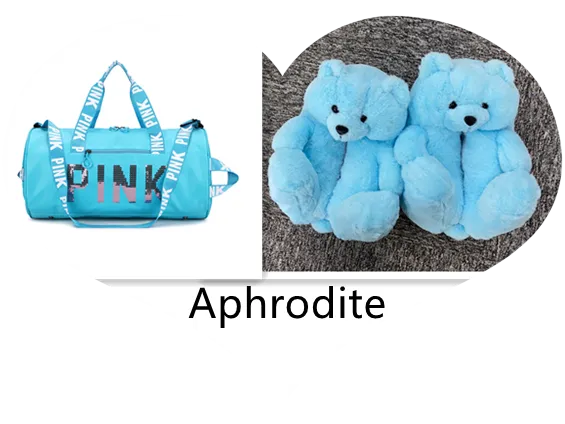 Sequin bag   teddy bear slippers sets